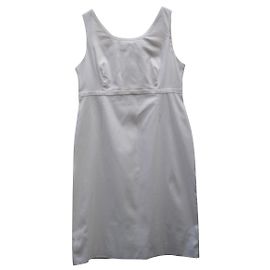 Abito Versace Bianco in Cotone Bianco