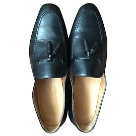 Autre Marque Leather tassel loafers black Black