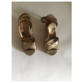 Jimmy Choo-Sandals-Beige,Golden