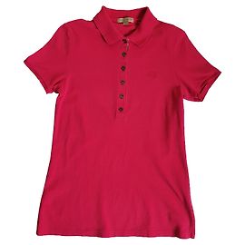 Polo Burberry Rosa in Cotone Rosa