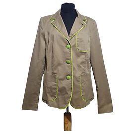 Blazer Blonde No.8 Bege de Algodão Bege Verde