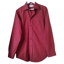 Balmain Cotton Shirt Dark Red Dark red