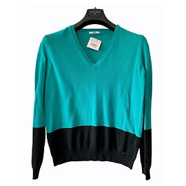 Pull Iceberg en laine noir et vert XS Noir Vert