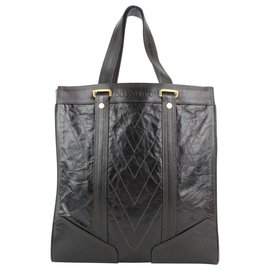 Louis Vuitton-Dark Brown Soana Leather Gaston V Runway Sac Plat Tote-Other