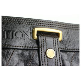 Louis Vuitton-Dark Brown Soana Leather Gaston V Runway Sac Plat Tote-Other