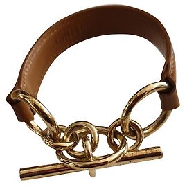 Pulseira de couro burberry Marrom Dourado