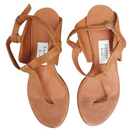 Lanvin p sandals 35 New condition Light brown