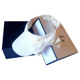 Chanel visor visor White Yellow
