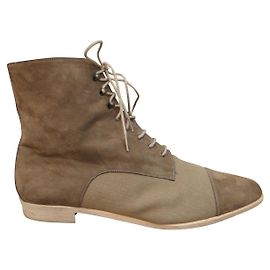 Botas Salvatore Ferragamo p 11 Beige Marrón claro