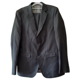 Autre Marque Costume Gris Polyester Viscose Rayon Gris
