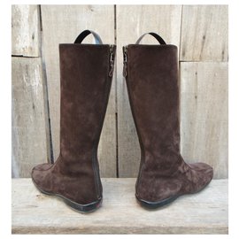 Prada-Prada boots p 37,5-Dark brown