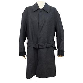 Hermès NEW HERMES PT LONG COAT92DBA L 52 GRAY WOOL COTTON NEW COAT JACKET Grey