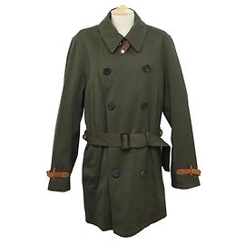 Hermès HERMES JACKET MILITARY GABARDINE PARKA 50 M IN KHAKI COTTON COAT JACKET Khaki
