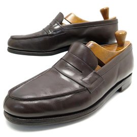 JM Weston-JM WESTON LOAFERS 180 9.5D 43.5 BROWN LEATHER LOAFERS SHOES-Brown