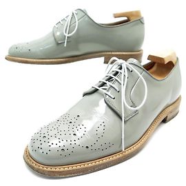 CHAUSSURES HESCHUNG DERBY OPALYS  BOUT FLEURI 5 39 CUIR VERNIS GRIS SHOES Gris
