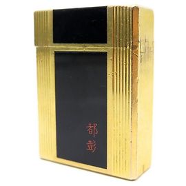 LIGHTER ST DUPONT GOLD PLATE CHINESE LACQUER CHINESE SYMBOLS GOLD LACQUER LIGHTER Golden
