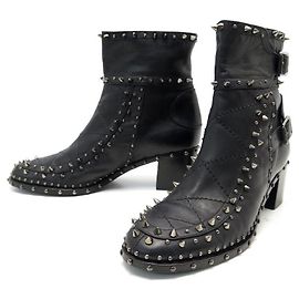 LAURENCE DACADE CALÇADO TORNOZELO BOOTS 40 SAPATOS DE BOTAS DE COURO PRETO Preto