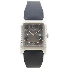 Baume & Mercier OROLOGIO BAUME ET MERCIER HAMPTON MILLEIS M0verso10022 ACCIAIO E QUARZO DIAMANTE Argento