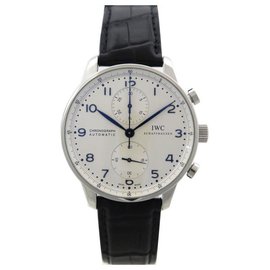 IWC-NEW IWC PORTUGUESE IW WATCH371446 automatic 40 MM CHRONOGRAPH + CASE-Silvery