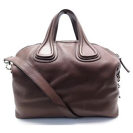 NEW GIVENCHY NIGHTINGALE MEDIUM BB HANDBAG05097025 leather shoulder strap Brown
