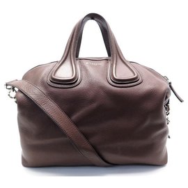 Givenchy-NUEVO BOLSO DE MANO BB MEDIO GIVENCHY NIGHTINGALE05097025 correa de cuero para el hombro-Castaño