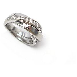 Louis Féraud LOUIS FERAUD ALLIANZRING 3 T-RINGE 48 in Weißgold 18 Diamanten 0.45 ct Silber