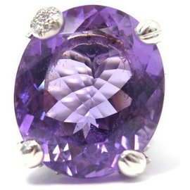 Dior-DIOR MISS DIOR GM T RING51 LE BAL COLLECTION IN WHITE GOLD DIAMONDS AND AMETHYST-Silvery