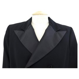 Ralph Lauren-NEW RALPH LAUREN COLLECTION T JACKET10 US 42 FR L IN BLACK VISCOSE JACKET-Black