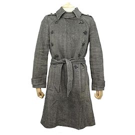 NEUER ISABEL MARANT ETOILE HERRINGBONE MANTEL 0 S 34 MANTEL AUS WOLLE & LEINEN Grau
