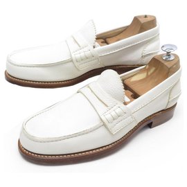 Church's-NEW CHURCH'S PEMBREY SHOES 6g 40 WHITE LEATHER LOAFERS + LOAFERS BOX-White
