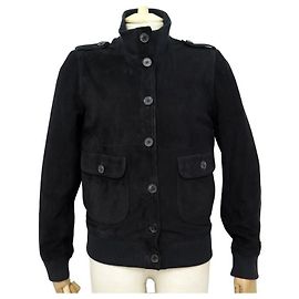NEW JACKET A.P.C. APC SUEDE JACKET T S 36 BLACK NEW SUEDE JACKET VEST Black