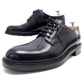 NUOVE SCARPE LOUIS VUITTON VOLTAIRE 7 IT 42 FR DERBY PELLE NERA + SCATOLA Nero
