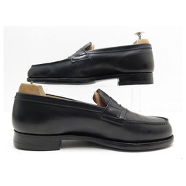 JM Weston-JM WESTON LOAFERS 180 7.5D 42 BLACK LEATHER LOAFERS SHOES-Black