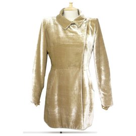 Fendi-NEW FENDI COAT 42 It 38 FR M VELVET JACKET COAT-Brown