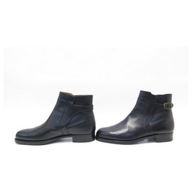 JM Weston-JM WESTON SHOES JODHPUR ANKLE BOOTS 730 8E 42 LARGE BLACK LEATHER BOOTS-Black