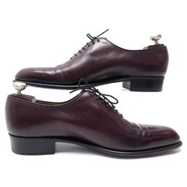 JM Weston-JM WESTON CYCLING ONE CUT SHOES 538 8C 42 RICHELIEU ED. LEATHER LIMITED-Purple