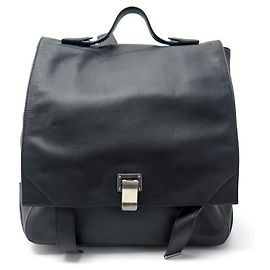 PROENZA SCHOULER COURIER BACKPACK IN BLACK LEATHER BLACK LEATHER BACKPACK BAG Black