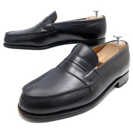JM Weston-JM WESTON LOAFERS 180 7D 41 BLACK LEATHER LOAFERS SHOES-Black