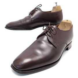 Church's-CHURCH'S DERBY SHOES 3 cravos 8F 42 sapatos de couro marrom-Marrom