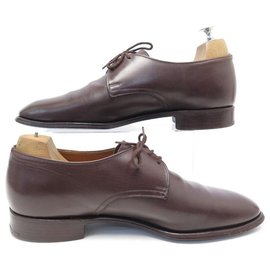 Church's-CHURCH'S DERBY SHOES 3 carnations 8F 42 BROWN LEATHER SHOES-Brown