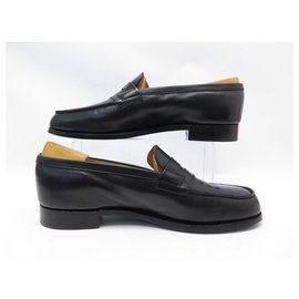 JM Weston-JM WESTON LOAFERS 180 9C 43 IN BLACK LEATHER + SHOES-Black