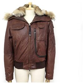 Parajumpers PARAJUMPER-MANTEL 061142 T36 S BRAUNER LEDERMANTEL Braun