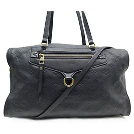 LOUIS VUITTON LUMINOUS GM HANDBAG IN MONOGRAM LEATHER HAND BAG Navy blue