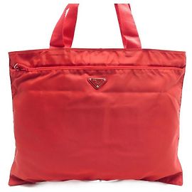 NOVA BOLSA PRADA SHOPPING B1562 SACO DE MÃO PARA LONAS VERMELHAS Vermelho