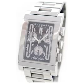 Bulgari-NEW BULGARI RETTANGOLO RTC WATCH 49S 46 MM QUARTZ CHRONOGRAPH WATCH-Silvery