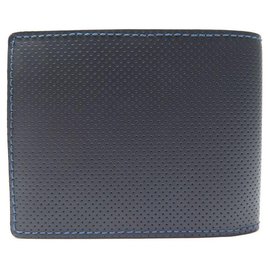 St Dupont-NEW ST DUPONT DEFI WALLET 170601 NAVY BLUE LEATHER WALLET CARD HOLDER-Navy blue