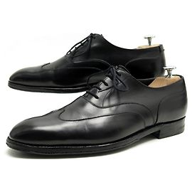Autre Marque SCARPE CROCKETT E JONES TAVISLOCK 7.5E 41.5 RICHELIEU IN PELLE NERA Nero
