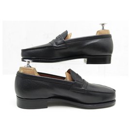JM Weston-NEW JM WESTON SHOES 180 Church´s Loafers 5.5D 40 BLACK SEED LEATHER SHOES-Black