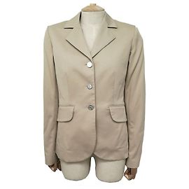 Hermès NEUE HERMES FAHRJACKENGRÖSSE 38 M BAUMWOLLBEIGE REITJACKE Beige