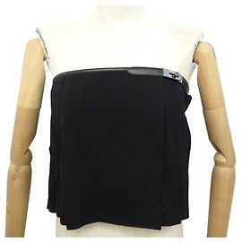 Hermès NEU HAUT HERMES BUSTIER FERMOIR KELLY S 36 IN SCHWARZER SEIDE + SCHWARZER SEIDE TOP BOX Schwarz
